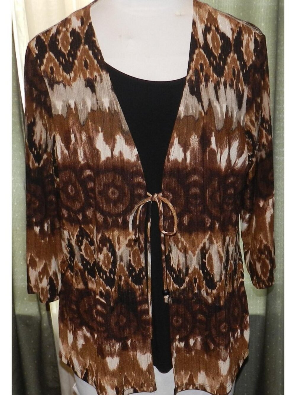 Notations 2X layered blouse poly / spandex plus size womens top